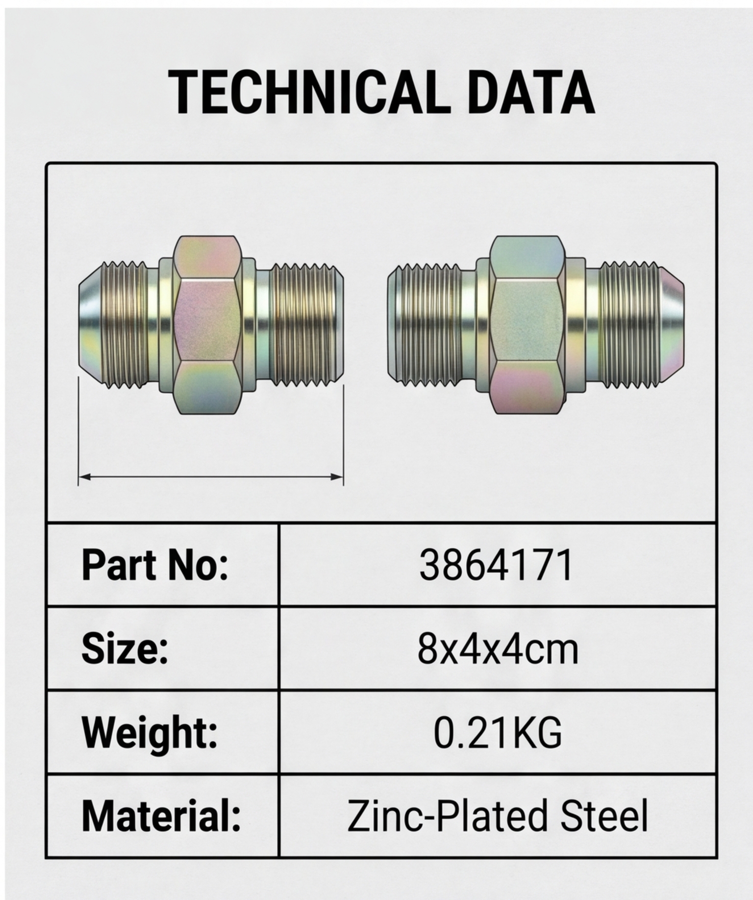 3864171-Male Thread Fitting-cunnins