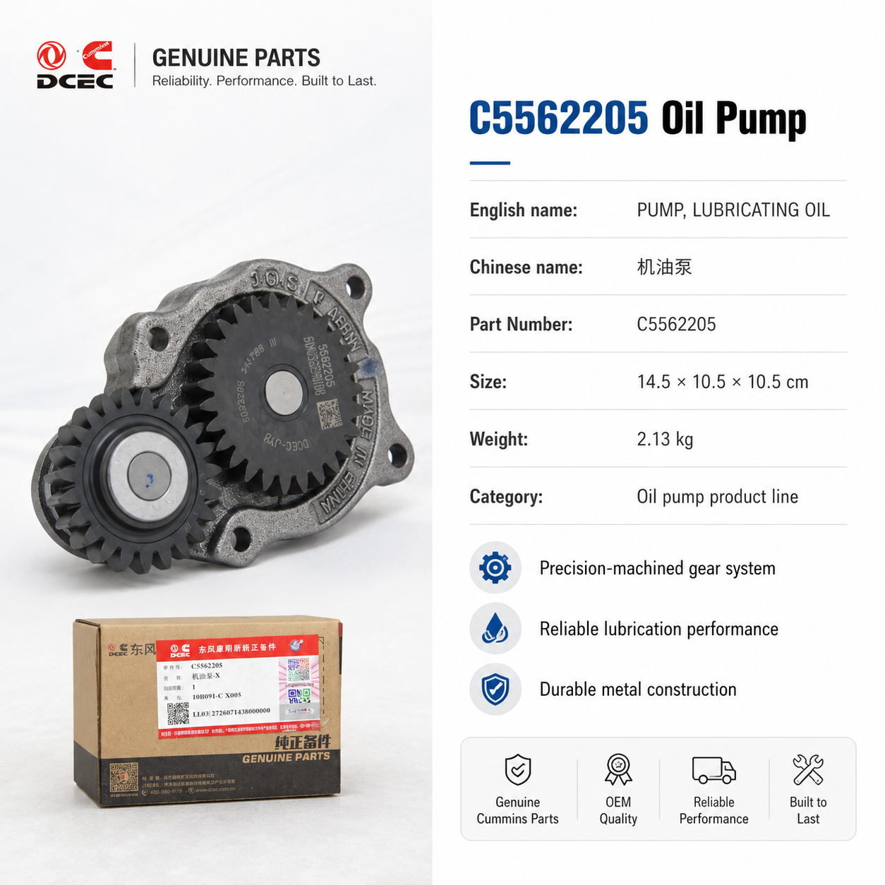 C5562205 Lubricating Oil Pump-Cummins