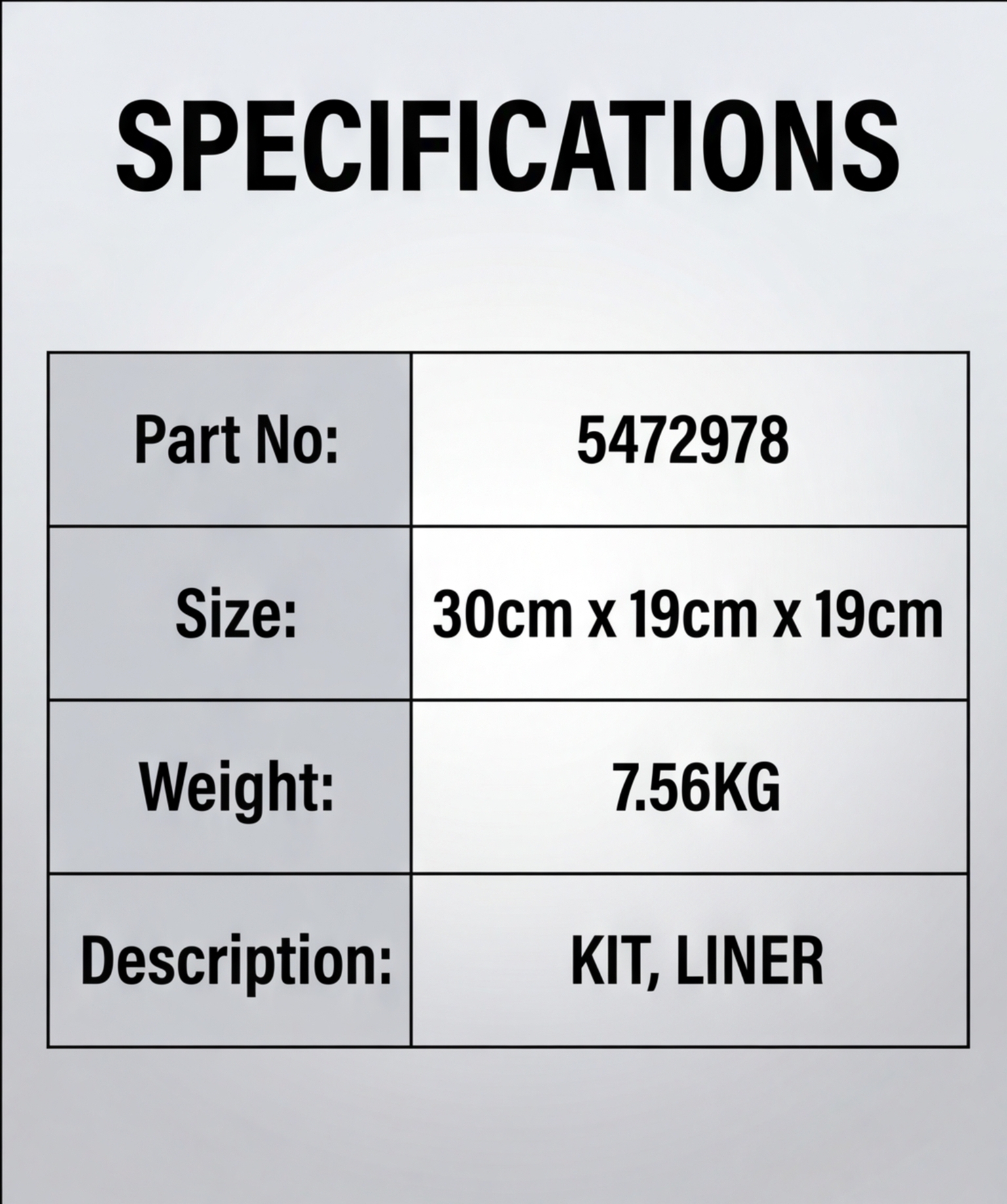 5472978-Cylinder Liner Repair Kit-Cummins